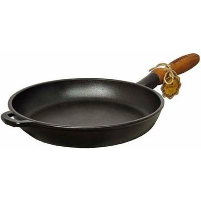 BELIS Litinová pánev 24 cm Maysternya s dřevěnou rukojetí