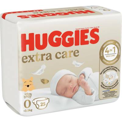 Huggies extra care 0 do 3.5 kg 25 ks