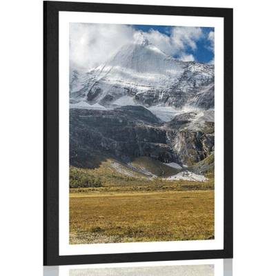 Plakát s paspartou majestátní horská krajina - 60x90 no frame