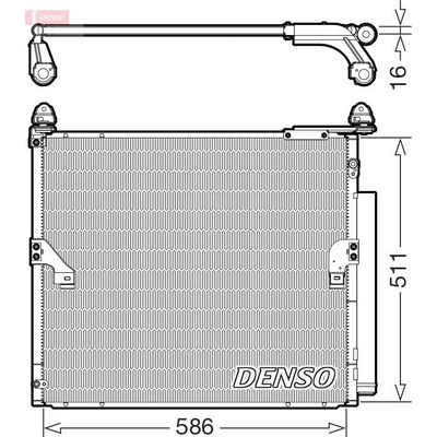 Kondenzátor, klimatizace DENSO DCN50063