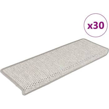 vidaXL Самозалепващи стелки за стълби вид сизал 30 бр 65x21x4 см (3365882)