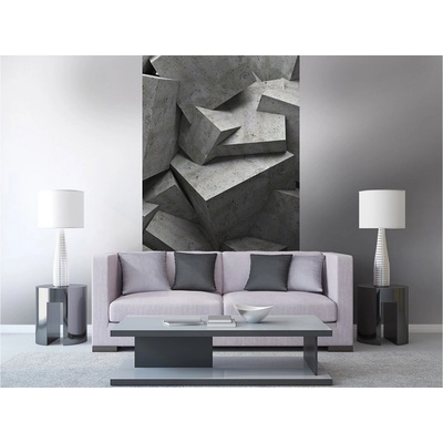 Dimex MS-2-0176 vliesová fototapeta na zeď 3D betonové kvádry rozměry 150 x 250 cm