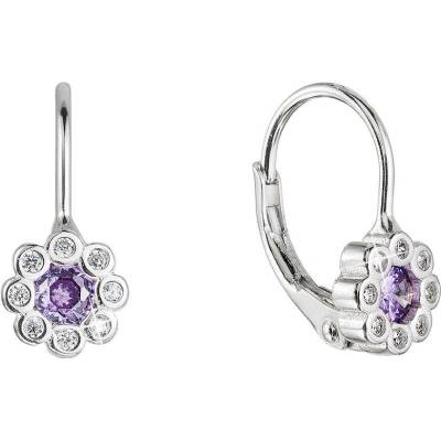 EVOLUTION GROUP 11476.3 violet zircon ag náušnice (AG 925/1000; 1 g)