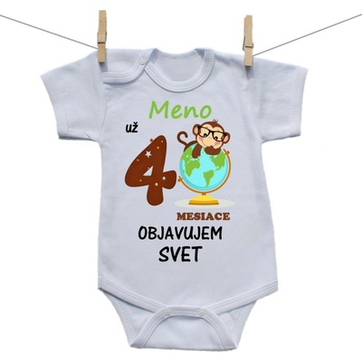 Boodyy Body s krátkym rukávom Už 4 mesiace objavujem svet