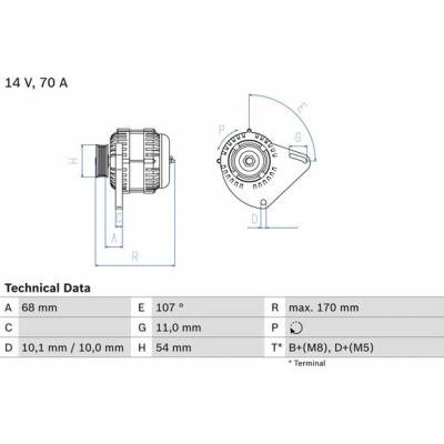 generátor BOSCH 0 986 080 560