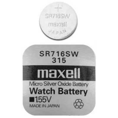 Maxell Бутонна батерия сребърна maxell sr716 sw 1.55v -315- (ml-bs-sr716-sw)