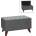 TopMebel Табуретка Lotus TopMebel от кадифе в сив цвят 90x40x50cm
