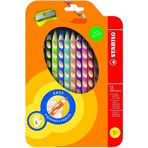 STABILO Цветни моливи STABILO Easycolors триъгълни леворъки 12 бр. 331/12 (331/12)