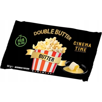 Cinema Time Mikrovlnný popcorn Premium Double Butter 90 g