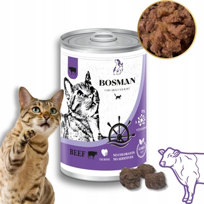 Bosman cat s hovädzím mäsom 24 x 415 g
