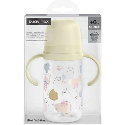 Suavinex druhá láhev s oušky Bear zelená 270ml