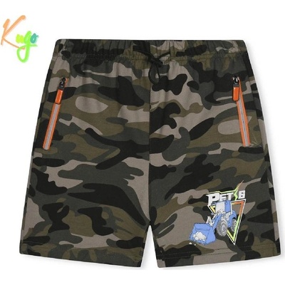 Kugo chlapecké šortky NAKLADAČ kapsy oranž maskáč