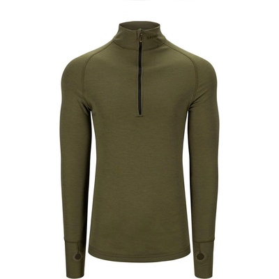 Brynje of Norway Arctic Tactical Zip-polo 3/4 neck Размер: L / Цвят: маслинен