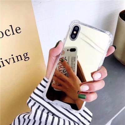 SES Silikónové zrkadlové ochranné Apple iPhone 8 - zlaté 9141