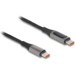 Delock USB 2.0 кабел Type-C към Type-C PD 3.0 100W с индикатор 2м (86809)