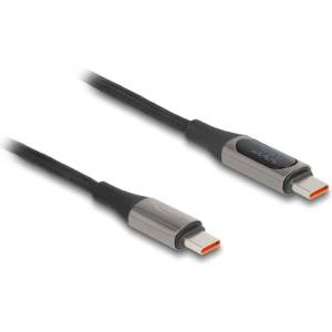 Delock USB 2.0 кабел Type-C към Type-C PD 3.0 100W с индикатор 2м (86809)