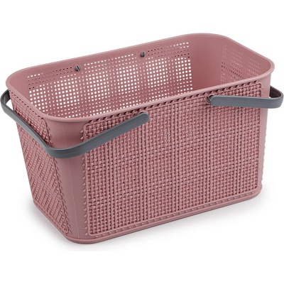 Prima-obchod Plastový košík 18,5x28,5 cm, barva 1 starorůžová sv.