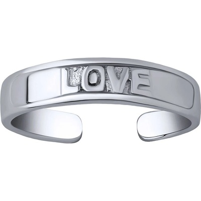 SILVEGO Stříbrný prsten na nohu Arty s nápisem Love PRM12191R