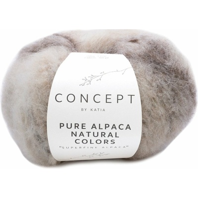 PURE ALPACA NATURAL COLORS Katia PURE ALPACA NATURAL: 101 ecru-mink-hnedá