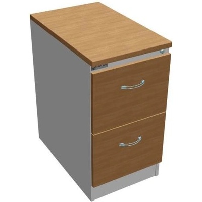 Office Pro dvojzásuvková OP 41,6x73,5x64 cm dub / sivá