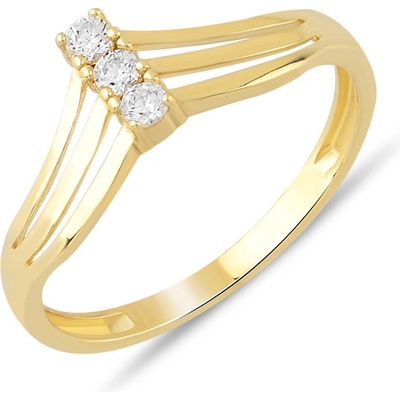 Lillian Vassago Zlatý prsten zdobený zirkony LLV06 GR165