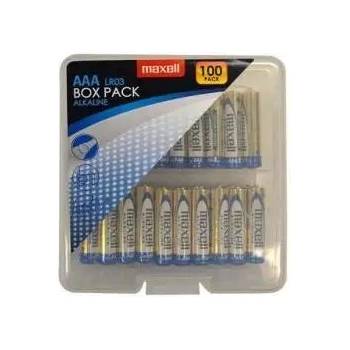 Maxell Алкални батерии MAXELL LR03 AAA 10x10 бр / 100 бр. в PVC кутия (ML-BA-LR03-100PK-PVC)