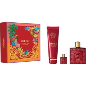 Versace Eros Flame Eau de Parfum мъжки комплект 100 мл + мини парфюм 5 мл + душ гел 150 мл