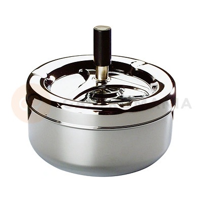Popolník s tlačidlom chrómovaný 130x105 mm APS Classic