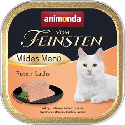 Animonda Vom Feinsten Mild Menu - Премиум пастет за кастрирани котки с чисто пуешко месо и сьомга, 100 гр. /4 броя