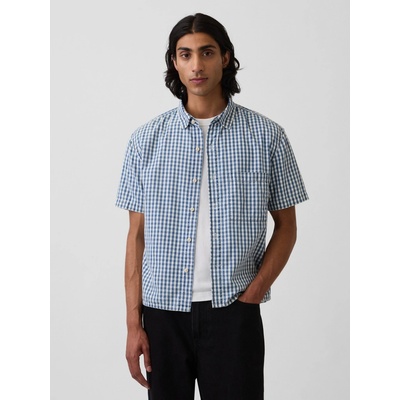 Gap džínová košile Gingham relaxed Straight modrá