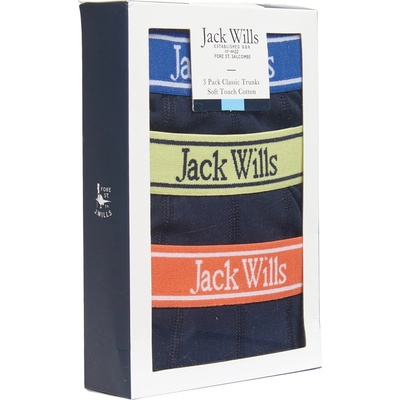 Jack Wills Боксерки Jack Wills 3Pack Multi Boxer Jn99 - Navy Blazer