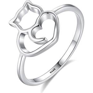 Silenti Jewelry Сребърен пръстен "Kitty" - 10 - 62 мм (19.7мм диам. )