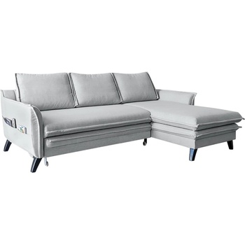 Miuform Светлосив ъглов разтегателен диван, десен ъгъл Charming Charlie - Miuform (Charming Charlie 2QL-LCBKR lin 16)