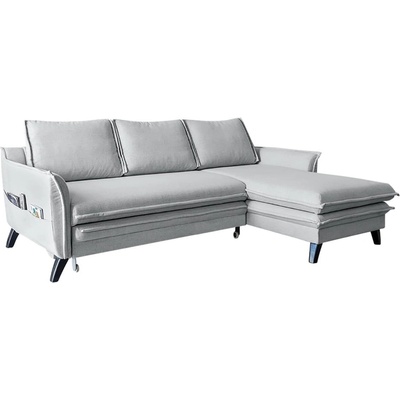 Miuform Светлосив ъглов разтегателен диван, десен ъгъл Charming Charlie - Miuform (Charming Charlie 2QL-LCBKR lin 16)