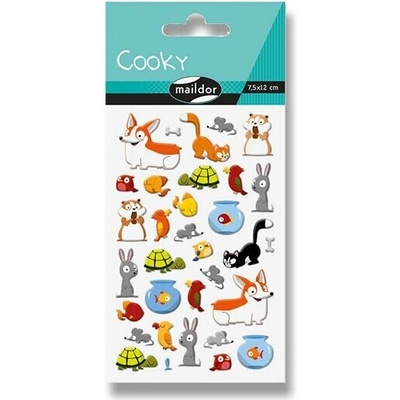 Maildor 3D Cooky samolepky domáce zvieratká