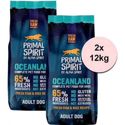 Primal Spirit Dog 65% Oceanland 2 x 12 kg