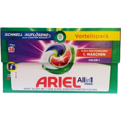 Ariel All-in-1 Color+ kapsle na praní All in 1 38 PD