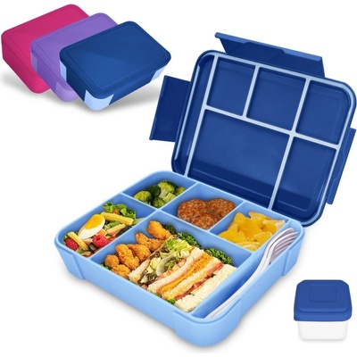 IJIAMY dětský obědový box s přihrádkami, bento box pro děti, nepropustný obědový box pro děti,