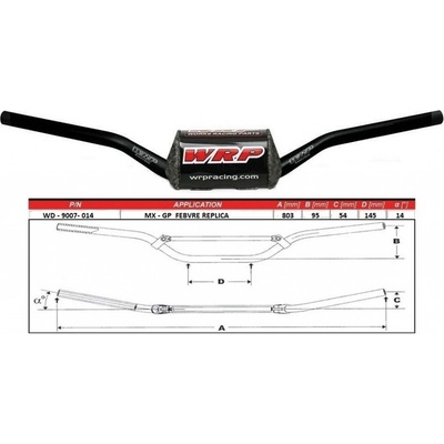 WRP řidítka PRO-BAR 28.6mm MX-GP FEBVRE Replica