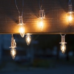 EXIHAND Разширителен LED външен гирлянд CONE FILAMENT 20xE10 14m прозрачен/топъл бял IP44 (EX0125)