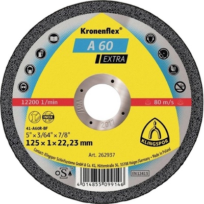 Klingspor Rezný kotúč rovný 125 mm 262937 25 ks