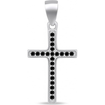Brilio Silver Trblietavý strieborný prívesok krížik CRS024WBC