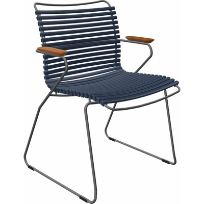 HOUE Click s područkami Tmavě modrá plastová zahradní židle