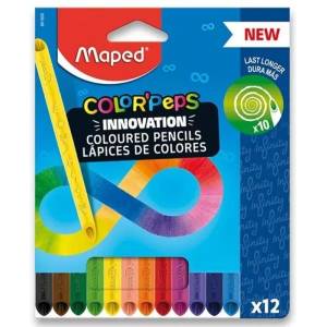 Maped Maped: Color Peps Infinity триъгълни цветни моливи - комплект 12 бр (IMA861600)