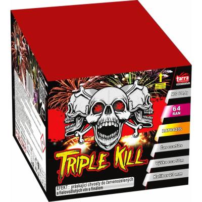 Ohňostroj Ohňostroj Baterie výmetnic TRIPLE KILL 64 ran 6 1 ČÍNADOVOZPYRO BAT6423S