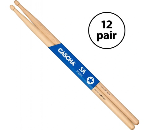 Cascha Drumsticks Pack 5A Maple