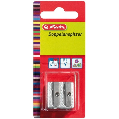 Herlitz Острилка Herlitz, Двойна, Метал, Блистер (8680324)