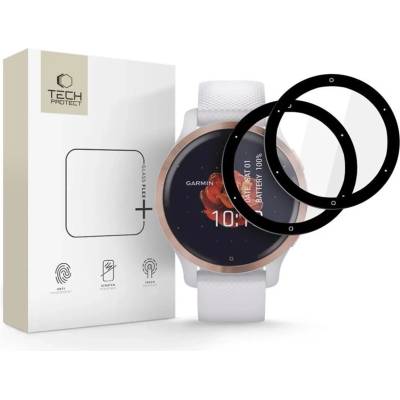 Tech-Protect Glass Flex+ 2 броя закалени протектори за Garmin Venu 2S черен