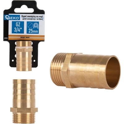 GEKO Hadičník mosazný 25mm s vnějším závitem 3/4" G70172
