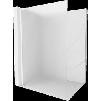 Mexen Kioto L стена за душ Walk-in 120 x 200 см, матирана, бяла - 800-120-103-20-30 (800-120-103-20-30)